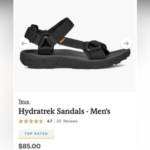 Teva Men's Hydratrek Sandals in Black